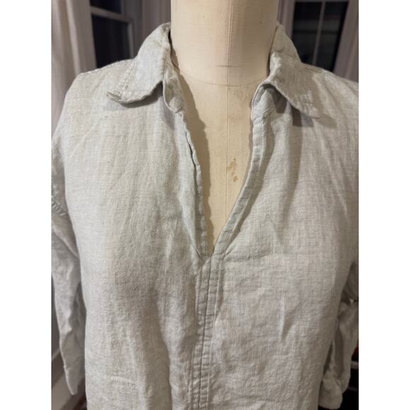Studio 412 tunic Italian linen sz s gray - Picture 2 of 8